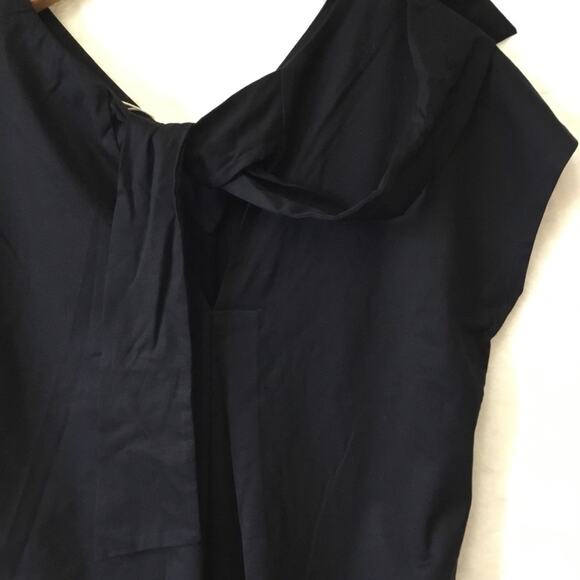 Sans & Sans Black Cap-Sleeved Dress With Tie - Picture 15 of 15